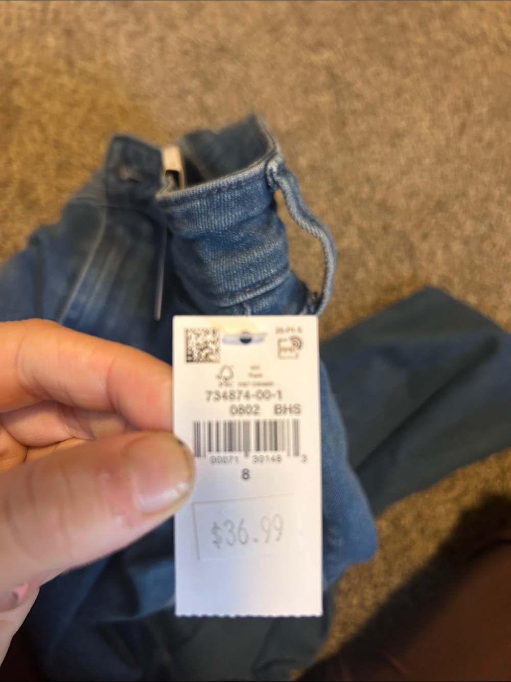 Old Navy Straight-Leg Mid Blue Jeans - Picture 3 of 3